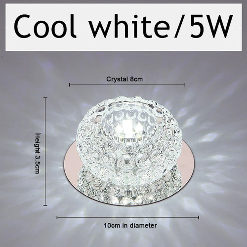 Modern crystal LED ceiling light - vue 10 sur 9