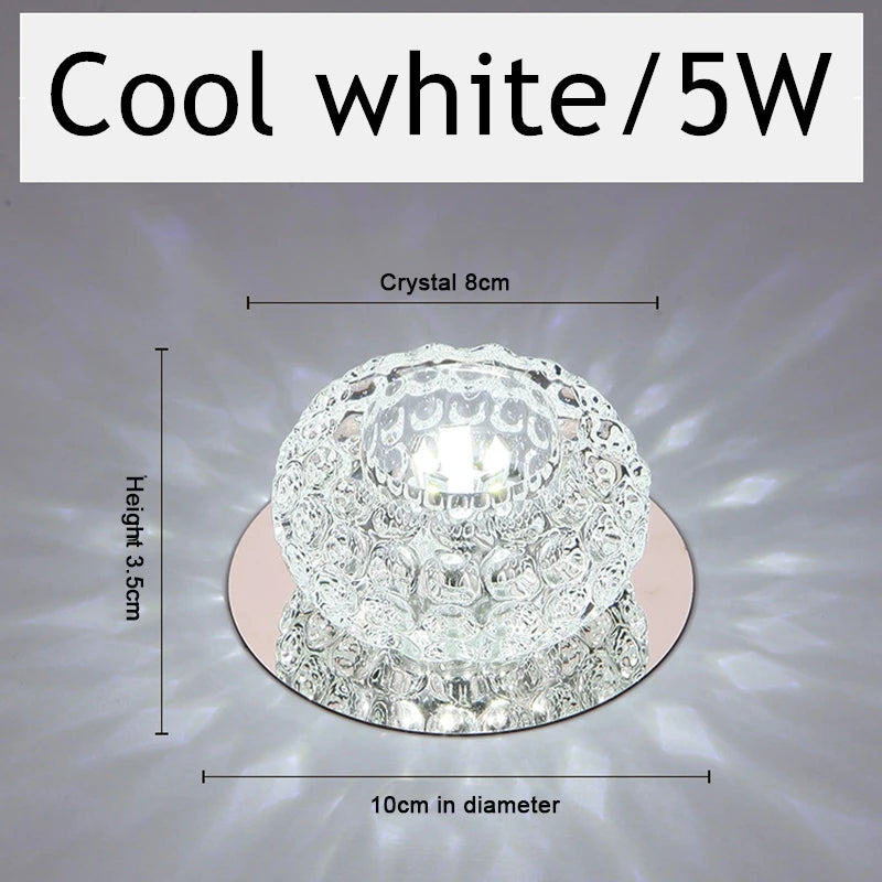 Modern crystal LED ceiling light - vue 9 sur 9