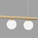 Modern designer chandelier with nordic glass shade for bar or living room