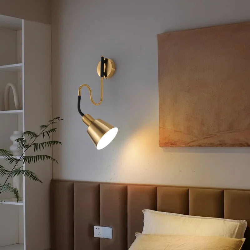 Multi-angle adjustable wall lamp for reading and study - vue 3 sur 12