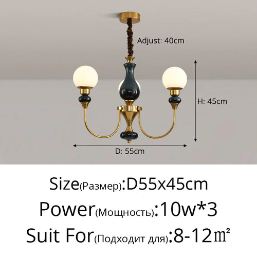 Nordic glass chandelier for a romantic and cosy interior - vue 14 sur 14