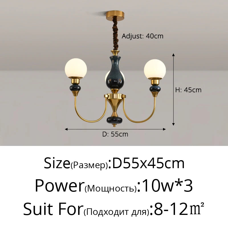 Nordic glass chandelier for a romantic and cosy interior - vue 13 sur 14
