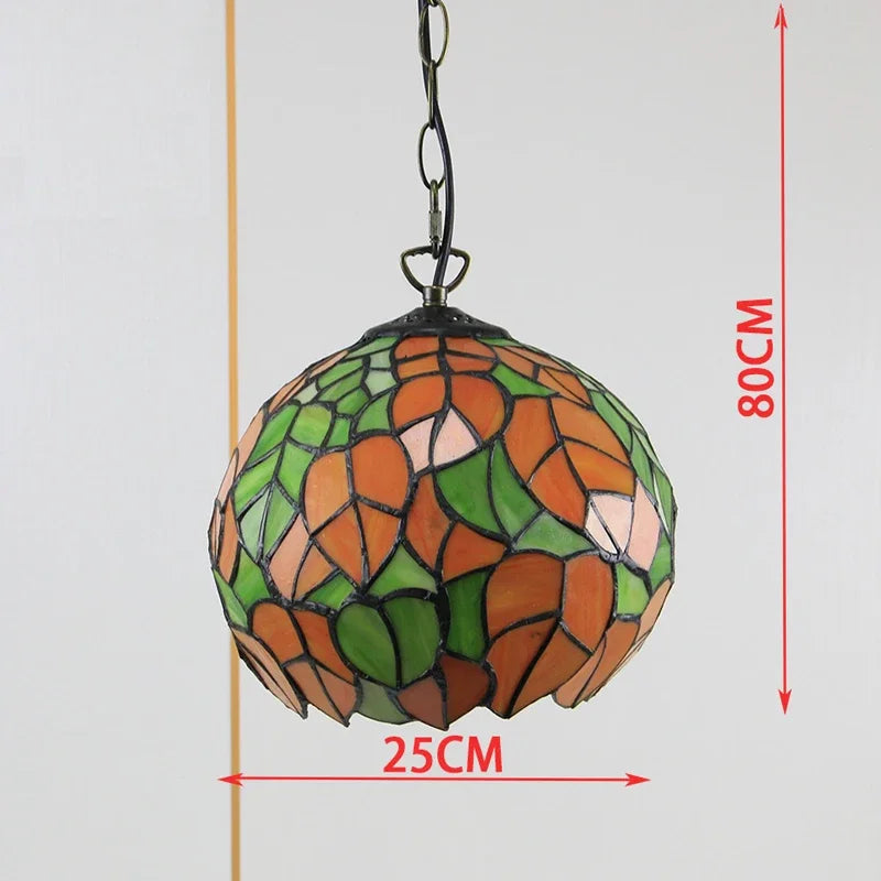 Tiffany leaf pendant for elegant interior decoration
