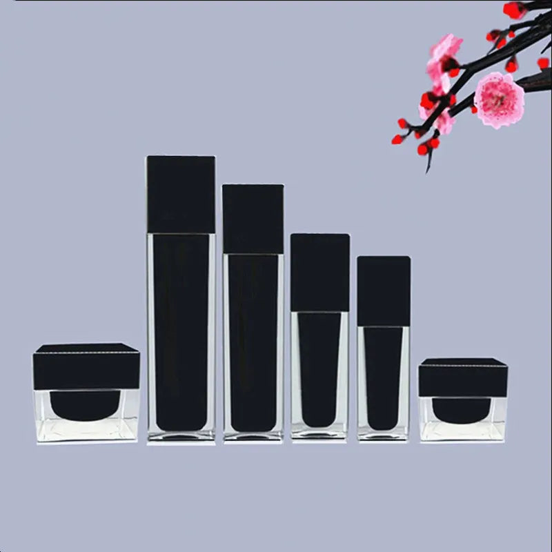refillable square acrylic jar for cosmetic cream