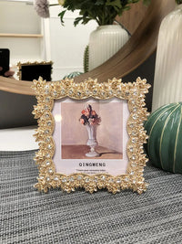 Gold metal photo frames nordic style for home decoration