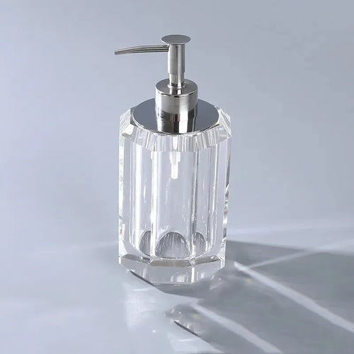 transparent crystal liquid soap dispenser for bathroom - vue 7 sur 6