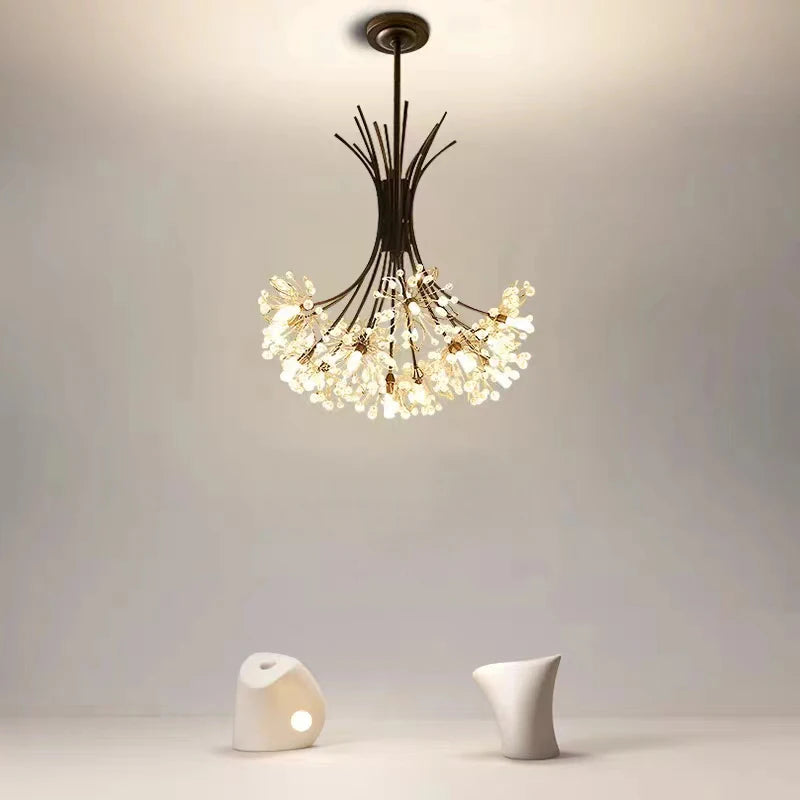 Dandelion crystal pendant light for modern ambience - vue 4 sur 12