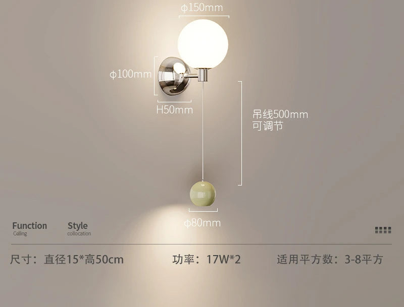 Retro medieval style LED wall light for interior decoration