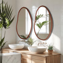 large solid wood decorative wall mirror