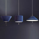 Art design pleated fabric pendant light with LED for living and dining room