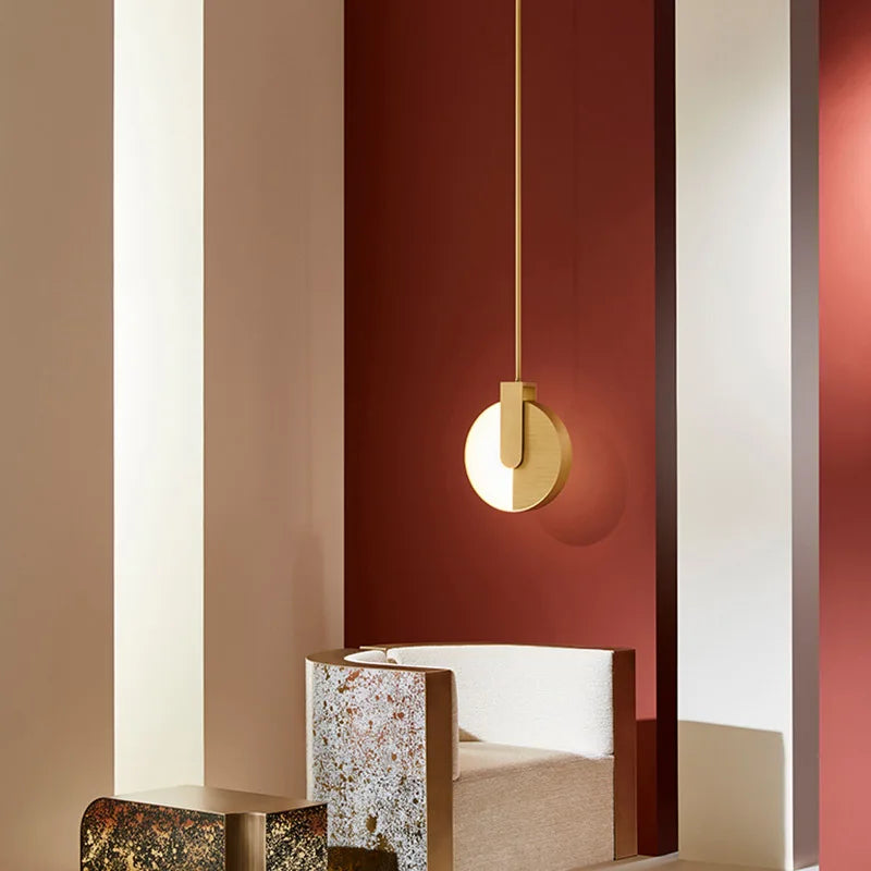 Creative rotating pendant light Italian Nordic zen design - vue 6 sur 7
