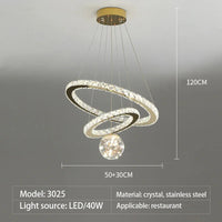 Modern crystal LED chandelier with gold star finish