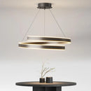 Tondi simple black/white chandelier for living room, dining room, kitchen – round interior lighting