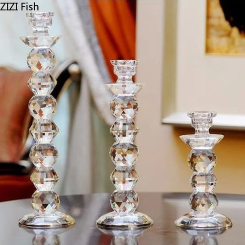 Crystal glass candle holder accessories for candlelit dinners - vue 2 sur 9