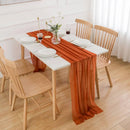 Set of 4 sheer chiffon table runners boho transparent