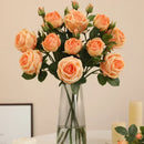 Artificial silk roses for indoor and outdoor decoration