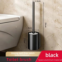Wall-mounted aluminium cleaning brush with no dead angle