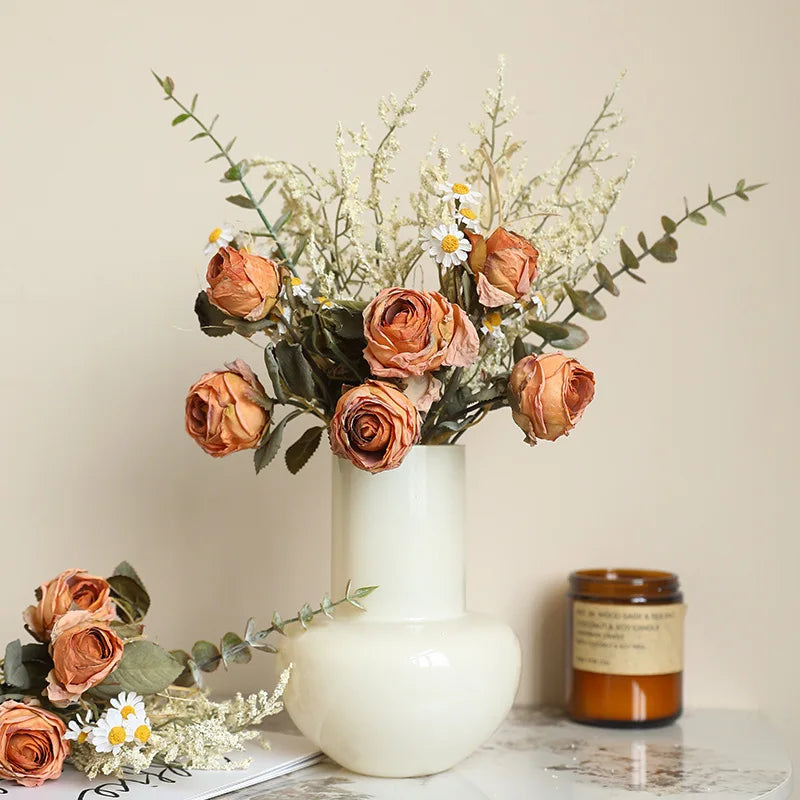 Retro artificial rose bouquet for Halloween decoration