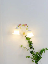 Modern floral wall light for warm decorative lighting