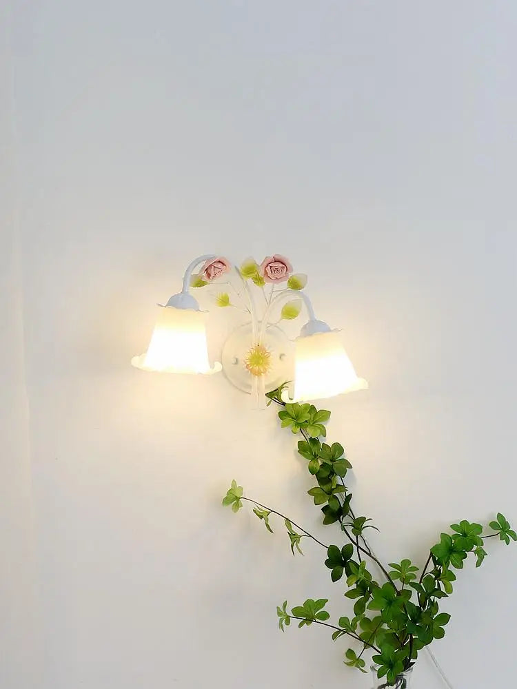 Modern floral wall light for warm decorative lighting