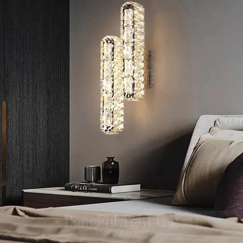 Modern crystal LED chandelier with dimmable function for home