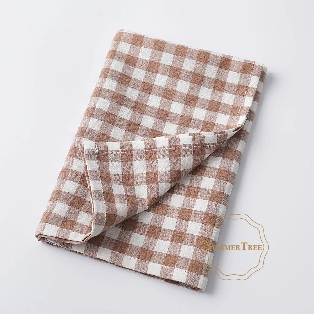 Cotton gingham table napkin classic style