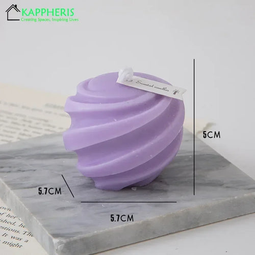 decorative swirl scented candles aesthetic aromatic for home - vue 17 sur 20