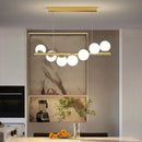 Creative glass chandelier with adjustable wire for bar and restaurant