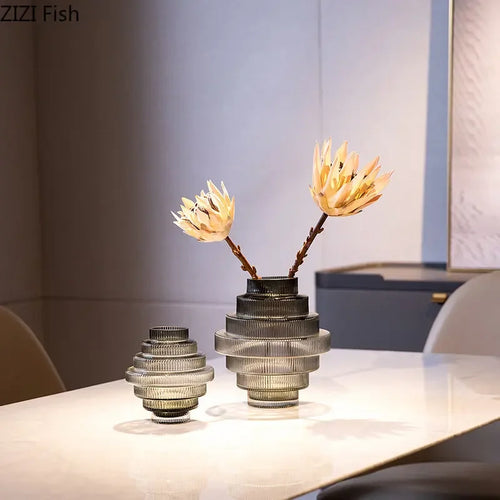 glass vase for hydroponic flowers modern and original decoration - vue 6 sur 14