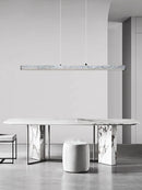 Solid marble LED chandelier with dimmer