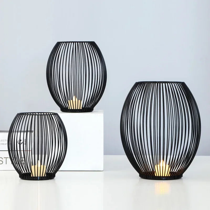 Elegant metal candle holder for weddings and festive decor
