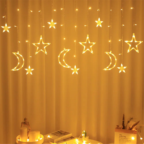 138 LED curtain string lights for Christmas and celebrations