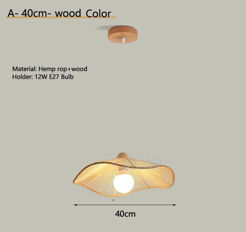 Wabi-sabi hemp rope pendant chandelier - vue 9 sur 24