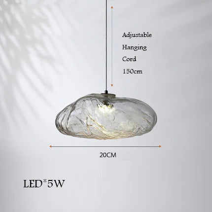 lustre en verre design créatif nuage luminaire décoratif d'intérieur pour villa