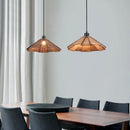 Wabi-sabi wood pendant light with DIY LED fixtures