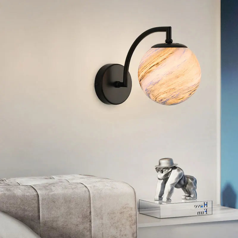 Nordic glass lampshade for sofa background and staircase