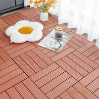 Interlocking PVC wood-effect outdoor non-slip floor boards 30cm