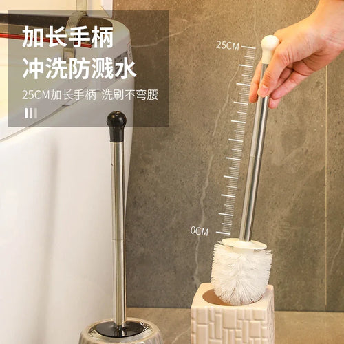 Ceramic toilet brush no dead angle cleaning - vue 6 sur 13