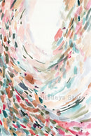 Abstract geometric watercolour posters for modern decor