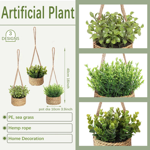 artificial plants eucalyptus rosemary green decoration in pot - vue 7 sur 9