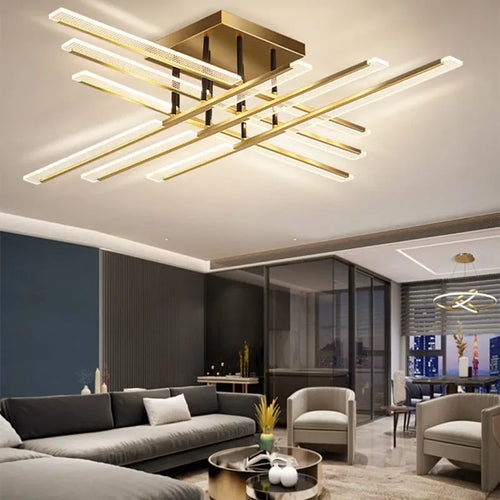 Modern dimmable acrylic chandelier for elegant interior decoration - vue 4 sur 12