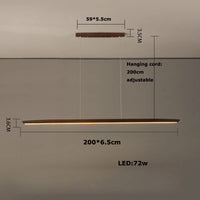 Elegant dimmable wooden chandelier for modern interior lighting
