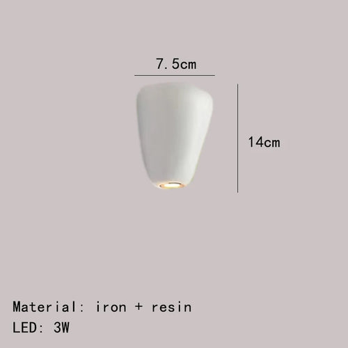 Mini resin wall light 3000k ambient lighting for restaurant - vue 9 sur 9