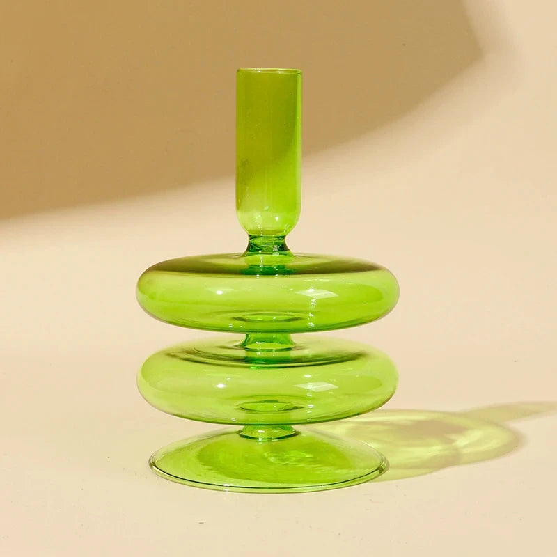 European glass candle holder for decoration and weddings - vue 14 sur 30