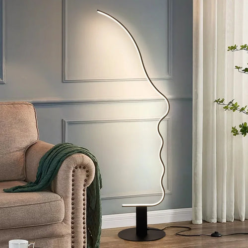Modern minimalist floor lamp for creative indoor lighting - vue 3 sur 7
