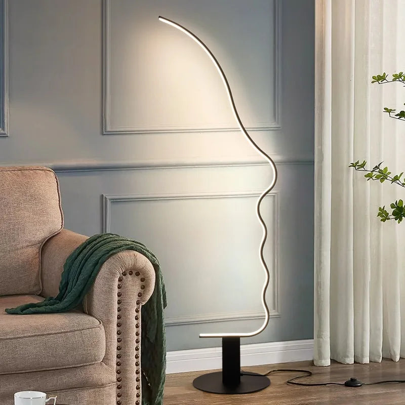 Modern minimalist floor lamp for creative indoor lighting - vue 3 sur 7