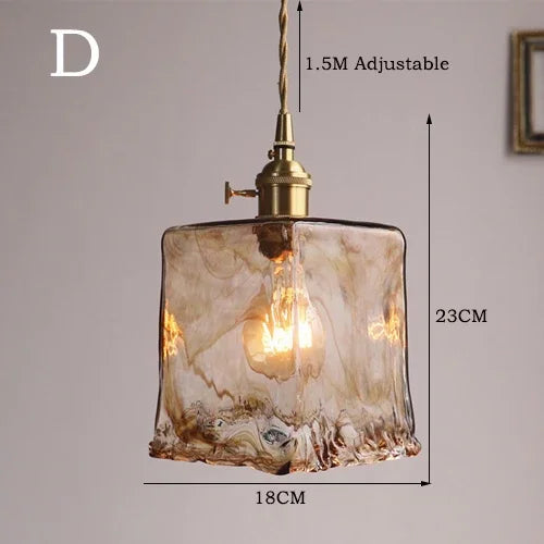 Nordic retro glass chandelier for café and restaurant
