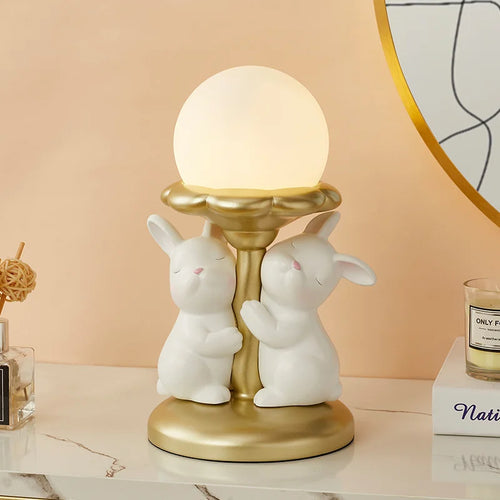 Cute bunny kawaii desk lamp princess decoration luxury gift - vue 5 sur 7