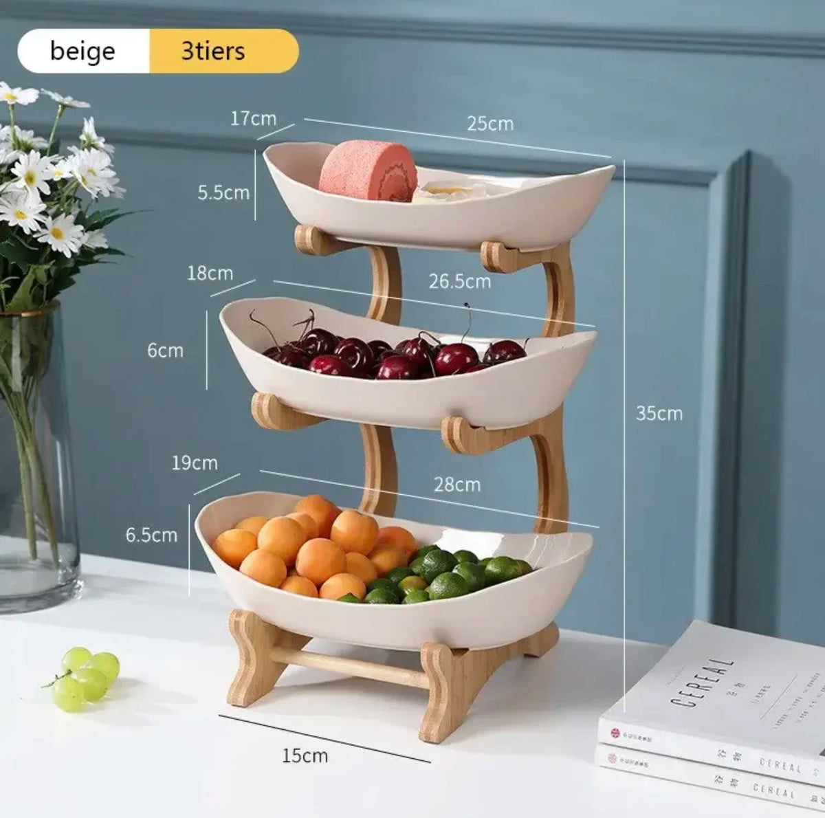 Modern creative fruit plate for snacks and desserts