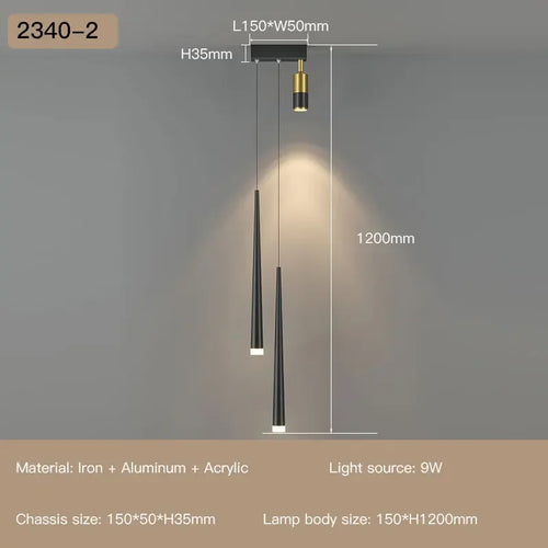 Modern LED chandelier for premium interior decoration - vue 16 sur 22
